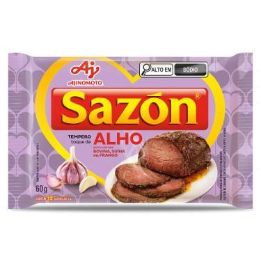 Imagem de Tempero em Pó Sazón Toque Alho 60g Realce Sabor Rápido e Prático - AJI