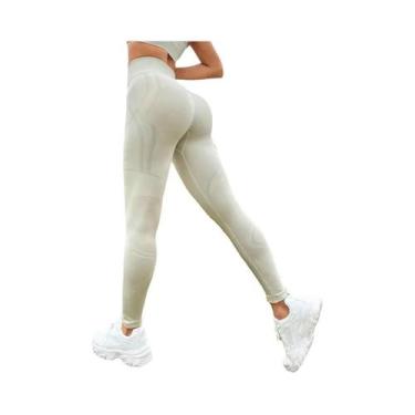 Imagem de Calças De Yoga Sem Costura De Cintura Alta Para Mulheres, Leggings De 