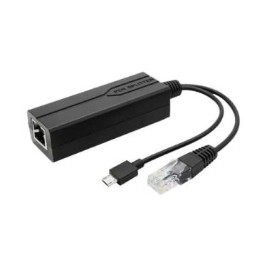 Imagem de Splitter POE De 48V Para 5V Micro USB Tipo-C 100Mbps 1000Mbps Fonte De