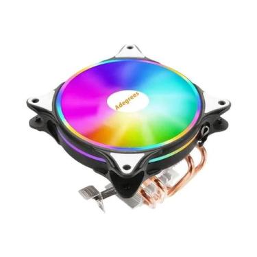 Imagem de Cooler De Ar Para CPU Intel AMD 3Pin/4Pin ARGB Com 4 Tubos De Calor Pa
