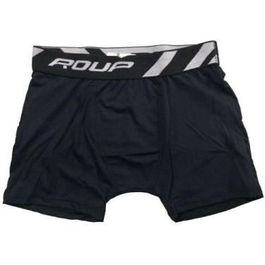 Imagem de KIT 5 Cueca boxer masculina microfibra infantil juvenil Roup, P, Preto