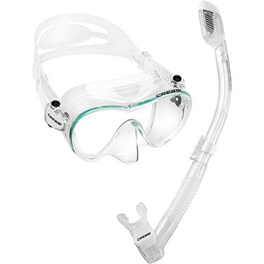 Imagem de Kit de Mergulho Máscara+respirador Cressi Frameless + Supernova Dry - Transparente