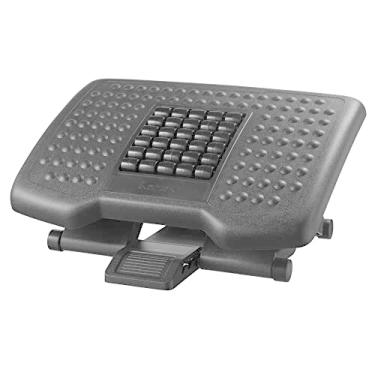 Imagem de Kantek Descanso de pés ajustável premium com rolos, 10 a 16,5 cm de altura, preto (FR750)