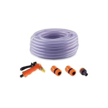 Imagem de Mangueira Trancada 1/2" Transparente 10M Hidro Pistola Forceline