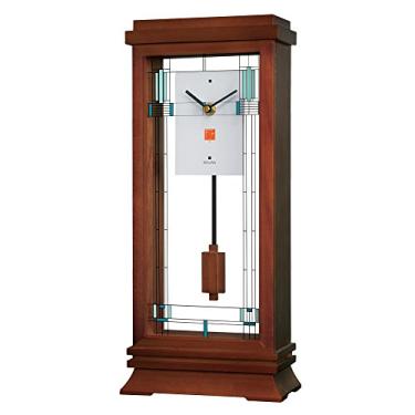 Imagem de Bulova Relógio B1839 Willits Frank Lloyd Wright Mantel, 35,5 cm, acabamento em nogueira
