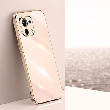 Imagem de Capa de telefone de moldura quadrada para xiaomi mi 11 lite 5g n para xiomi 11lite 4g 11i mi11 i para xiaomi11 capa de silicone ultra macia, rosa zb, para mi 11 pro