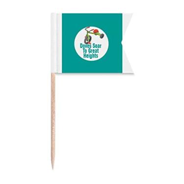 Imagem de Children Mind Pure Innocent – Bandeiras para palito de dente com marcação de rotulagem para bolo de festa, comida e queijos