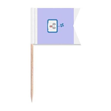 Imagem de Clover Surprised Small TV Face Cartoon Toothpick Flags Marcação de rotulagem para Bolo Festa Comida Prato de Queijo