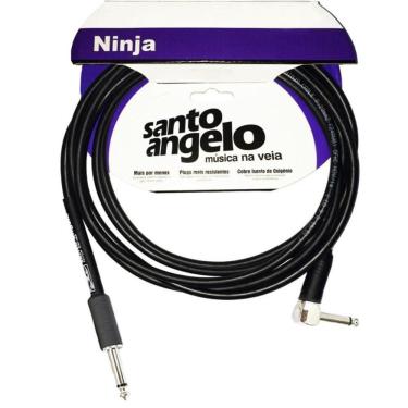 Imagem de Cabo P10 / P10L para Instrumento 0,20 mm Preto Mod Ninja 20FT 6,10 Mt - Santo Angelo