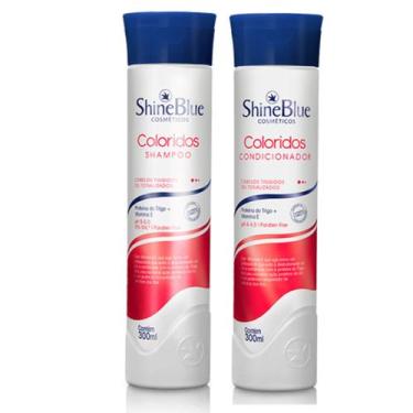 Imagem de Shampoo E Condicionador Cabelos Coloridos Shine 300ml - Shine Blue