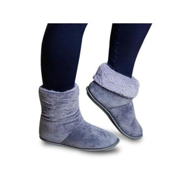 Imagem de Pantufa Bota Feminina Peluciada Calçado De Inverno Super Quentinha - M