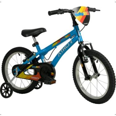 Imagem de Bicicleta Infantil Aro 16 Athor Baby Boy Masculina C/rodinha Cor:Azul;Tamanho:UNICO
