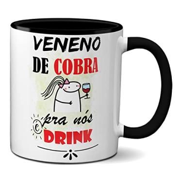 Imagem de Caneca Flork Engraçada Veneno De Cobra Pra Nós É Drink (Preta)