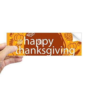 Imagem de DIYthinker Adesivo retangular com estampa de ilustração feliz de Ação de Graças para notebook, janela