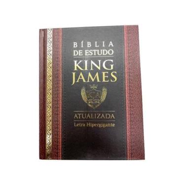 Imagem de Bíblia De Estudo King James Atualizada/ Letra Hiper Gigante/ Bordô E P