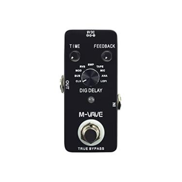 Imagem de Chusui Pedal de efeitos de guitarra DIG DELAY com 9 efeitos de delay True Bypass Full Metal Shell