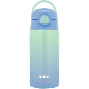 Imagem de Garrafa Térmica Infantil C/Canudo Silicone 400ml Azul - Buba