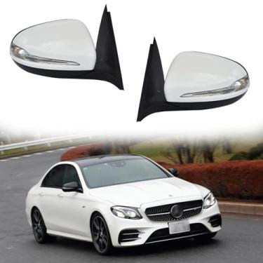 Imagem de Conjunto de espelho retrovisor de carro adequado para Mercedes Benz 2016-2020 W213 E200 E240 L260 L300 Espelho lateral retrovisor lateral para acessórios Mercedes Benz dobrável elétrico, ponto cego