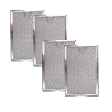 Imagem de WZKO Filtro de graxa para forno micro-ondas para G.EWB06X10309 WB06X10359 L.G 5230W1A012B Filtro de substituição de ventilação 5 x 7-5/8 x 3/32 polegadas (pacote com 4)
