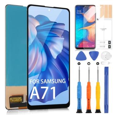 Imagem de Substituição de tela para Samsung Galaxy A71 4G LCD Display A715 Digitalizador Touch Screen Peças de reparo para SM-A715F, SM-A715W, SM-A715X (preto sem função de impressão de figura)