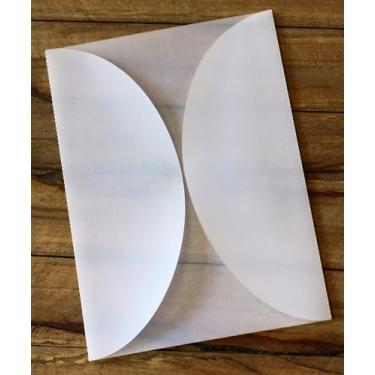 Imagem de Envelope Redondo Papel Vegetal 15x21cm 180gr - 25 peças - para Convites