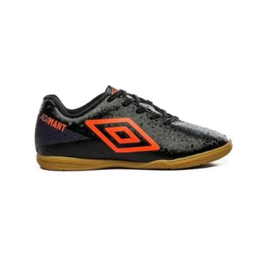 Imagem de Chuteira Futsal Umbro Adamant Jr Preto/laranja/furtacor U07fb081-160-28