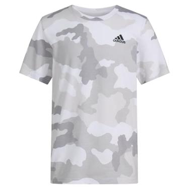 Imagem de adidas Camiseta masculina de manga curta com estampa camuflada de algodão, Camuflagem branca da França, 10-12