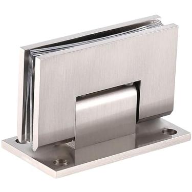 Imagem de NovaNectar Dobradiça de porta de vidro de latão, dobradiças de placa traseira curta resistente de 90 graus, substituição de ferragens de porta de chuveiro para vidro temperado de 8 a 12 mm (5/40.6 cm