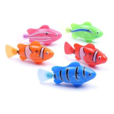 Imagem de Brinquedo Peixe Robô Autônomo Sensor Para Aquário Piscina Banheira - E