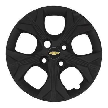 Imagem de Calota 378CB Cubo Baixo Aro 14 Preto Fosco Onix Prisma Pp - Garagem On