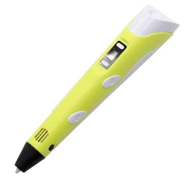 Imagem de Caneta Impressora 3D Desenho Filamento Bivolt Amarelo - Braslu