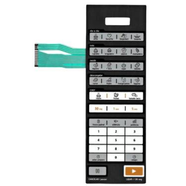 Imagem de Membrana teclado Para Microondas Midea Mtae 41 Mtae 42 Espelhada - TND