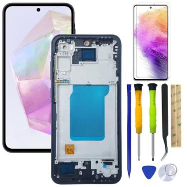 Imagem de HQB-STAR Tela LCD de substituição para Galaxy A35 LCD Display Touch Digitalizador para Samsung Galaxy A35 5G SM-A356E, SM-A356E/DS, SM-A356B, SM-A356B/DS, SM-A356U, SM-A356U1 Display LCD com moldura +