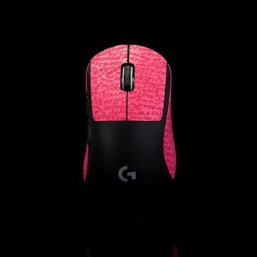 Imagem de Hokeyio Fita de aderência de mouse para G Pro X Superlight 2 DEX (GPW 4 Antiderrapante Suck Grips Pre Cut CS Pink 0,3 mm