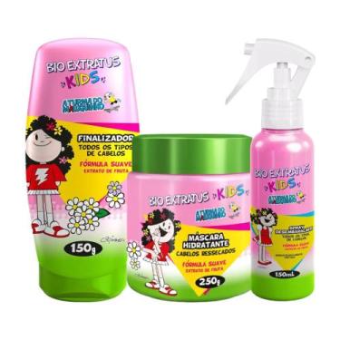 Imagem de Kit Infantil finalização Kids 1 Máscara 240g 1 Finalizador 150g 1 Spra