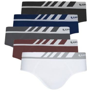Imagem de Cueca Masculina Lupo Microfibra Slip Kit Com 5 Sem Costura, Sortido 2,