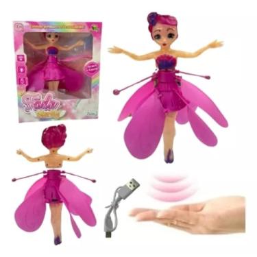 Imagem de Fadinha Voadora Sensor Com Led Fada Que Voa Mini Drone Usb