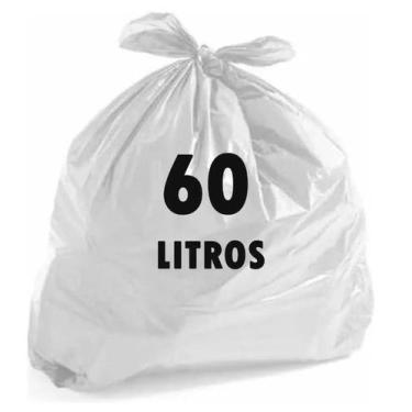 Imagem de Saco de Lixo Branco 60 Litros com 100 Unidades - Casa Limpa