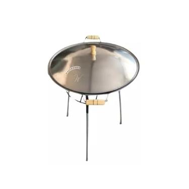 Imagem de kit Tacho Tampa Fogareiro Alcool Gas Tripes Disco De Arado Campeiro