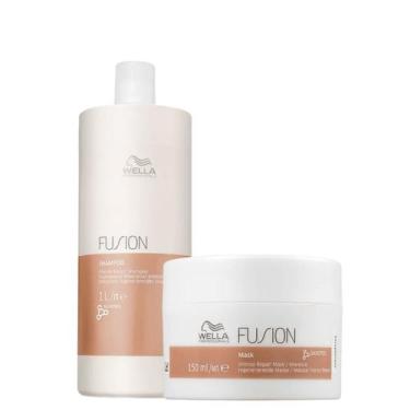 Imagem de Kit Fusion Shampoo 1L e Máscara 150ml - Wella - Wella Professionals