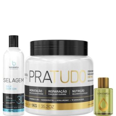Imagem de Borabella Selagem 3D 350ml + Pratudo 1kg + Óleo de Argan 7ml