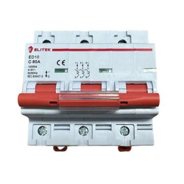 Imagem de Disjuntor Trifásico Din 10, 20, 25, 32, 40, 50, 63, 80, 100 e 125A Tri