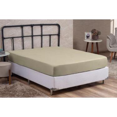 Imagem de Roupa Cama Casal 200 Fios Lençol com Elástico de Algodão - MF ENXOVAIS
