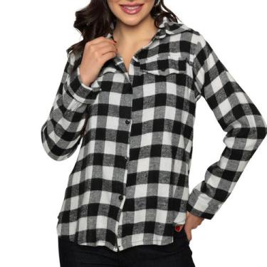 Imagem de Camisa Xadrez Feminina Tecido Leve Comfort Casual Premium - Catarinens