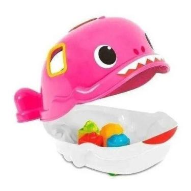 Imagem de Bebê Jack Tubarão Baby Shark Montar Didatico - Mercotoys, Rosa, Chicle