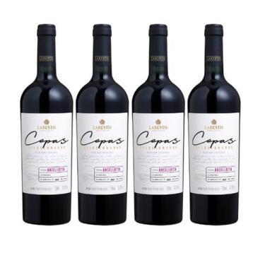 Imagem de Kit 4 Un Vinho Larentis Cepas Selecionadas Ancellotta 750 ml