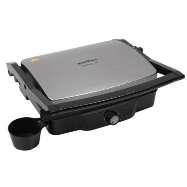 Imagem de Grill Britânia Press 180 1830W - Coletor de Gordura, Preto e Prata, 22