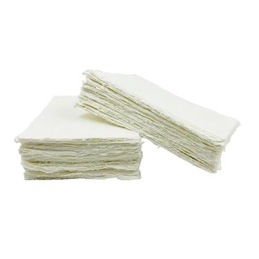 Imagem de Deckle Papers® Deckle Edges Papel de algodão feito à mão em branco para convite de casamento, cartões de notas, cartões de acompanhante, caligrafia, texturizado em aquarela -150 g/m² (pacote com 100)