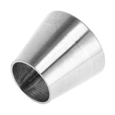 Imagem de Motoforti Mandril Cotovelo Curva de Escapamento Redutor Concêntrico Tubo de Escapamento Adaptador de Tubulação 2.5 cm OD a 3.8 cm OD 304 Aço Inoxidável Tom Prateado