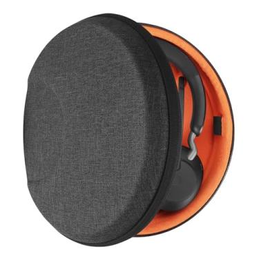 Imagem de Geekria Capa para fones de ouvido Shield compatível com Jabra Evolve 40, Sennheiser PC 8, PC 7, bolsa de transporte de viagem com revestimento rígido de reposição (cinza escuro)